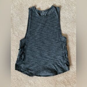 lululemon athletica Dark Gray Heathered Muscle Tee Sz 6